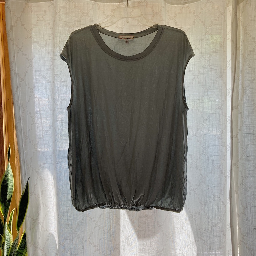 Anthropologie Sleeveless Cinched Shirt